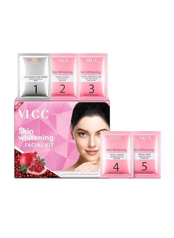 VLCC Skin Whitening Facial Kit - 25g X 3 (75g) (Pack of 3) | Pore Minimizing, Exfoliating and Brightening Skin | Helps Brighten Skin Tone | Even Complexion With Comfrey & Turmeric. - Image 3